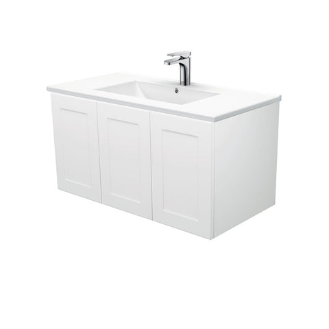 Fienza Dolce Mila 900mm Wall Hung Vanity Unit Right Drawers White TCL90MR