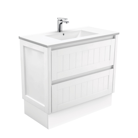 Fienza Dolce Hampton 900mm Vanity Unit on Kickboard White TCL90TK (4505109921852)