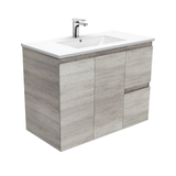 Fienza Dolce Edge Industrial 900mm Vanity Wall Hung (Left Drawers) Industrial TCL90XL (4505112674364)