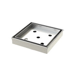 Bounty Brass Floor Waste Square 110x110mm Tile Insert 80mm Outlet 316 Stainless Steel 13602.12