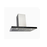 Euro Rangehood 900mm Canopy with Front Black Glass EA90STRS2