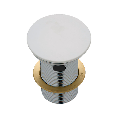 Fienza Basin Plug and Waste 32mm With Overflow Matte White WAS58W (4488981315644)