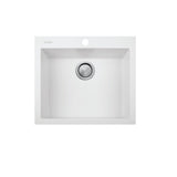 Oliveri Santorini Grande Bowl Topmount Sink 600x510mm White ST-WH1561