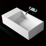 Kaskade York Rectangular Basin 400mm Stone Matte White YORK120