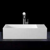 Kaskade York Rectangular Basin 500mm Stone Matte White YORK150