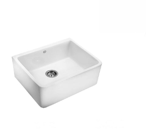 1901 Apron Sink 595mm Fireclay White (2530525904956)