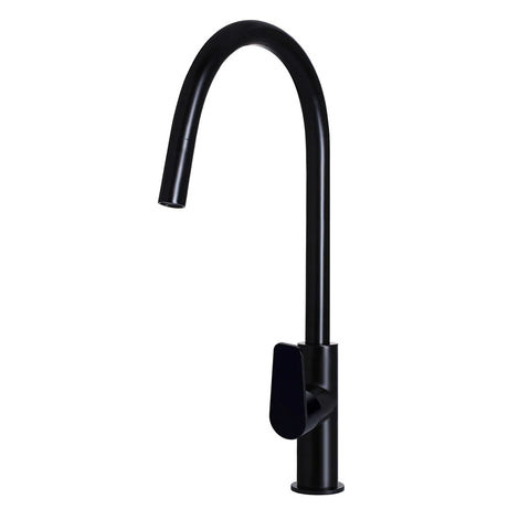 Meir Round Piccola Pull Out Kitchen Mixer Tap Matte Black MK17PD