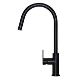 Meir Round Piccola Pull Out Kitchen Mixer Tap Matte Black MK17PD