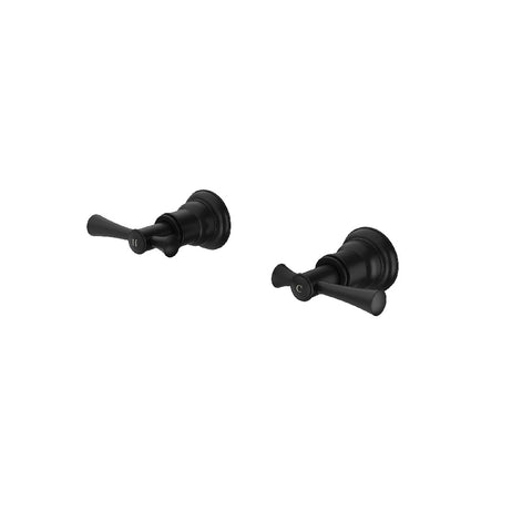 Phoenix Cromford Wall Top Assemblies 15mm Extended Spindles Matte Black 134-0670-10