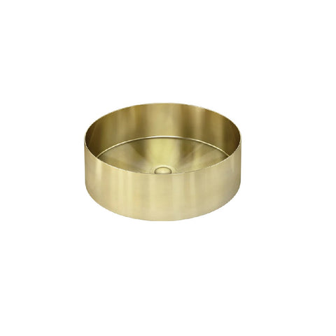 Meir Steel Round Bathroom Basin 380 x 110 Tiger Bronze MBRP-380110-PVDBB