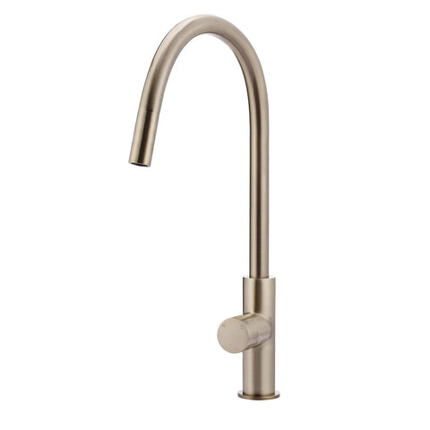 Meir Round Piccola Pull Out Kitchen Mixer Tap Champagne MK17PN-CH