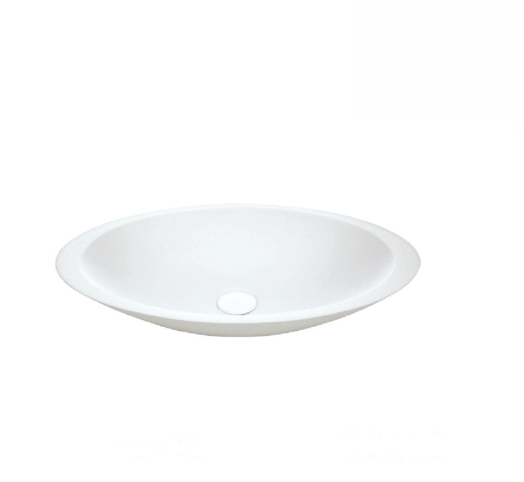 Fienza Above Counter Solid Surface Basin Bahama Matte White (2530540224572)