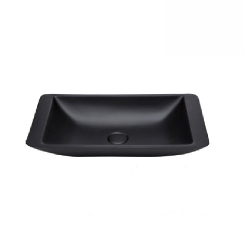 Fienza Above Counter Solid Surface Basin Classique 600 Matte Black (2530540453948)