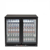 Euro Appliances Beverage Cooler 208L Double Glass Door Black (4132878811196)