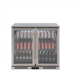 Euro Appliances Beverage Cooler 208L Double Glass Door Stainless Steel (4132878876732)