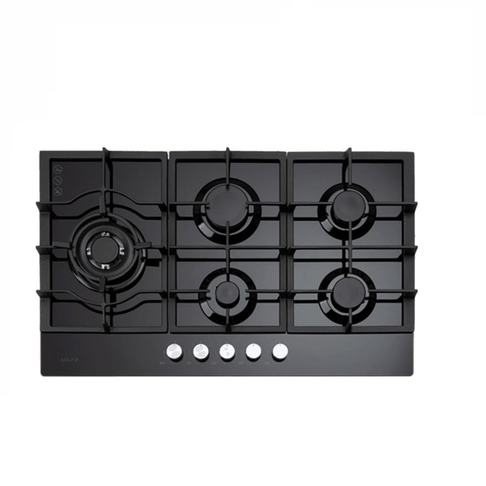 Euro Cooktop (Gas) 900mm Black Glass ECT900GBK (4127245205564)