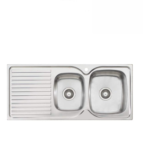 Oliveri Endeavour Sink 1080mm Top Mount Right Hand Bowl Stainless Steel (4129888829500)