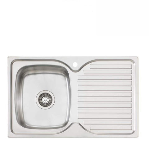 Oliveri Endeavour Sink 770mm Top Mount Left Hand Bowl Stainless Steel (4129888862268)