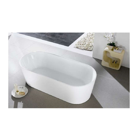 Ovia Freestanding Bath 1200x710x550mm (Acrylic) Gloss White PBK-OBT1200NF