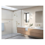 Phoenix Cromford High-Rise Shower Arm & Rose Brushed Gold 134-5300-12