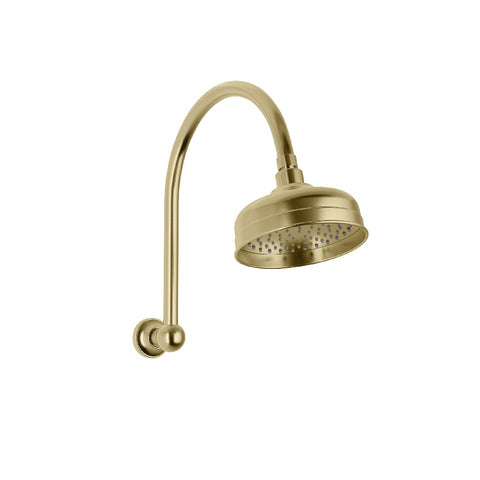 Phoenix Cromford High-Rise Shower Arm & Rose Brushed Gold 134-5300-12