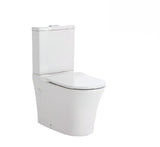 Fienza Toilet Back to Wall Luciana Rimless White - Chrome Buttons (2530541699132)