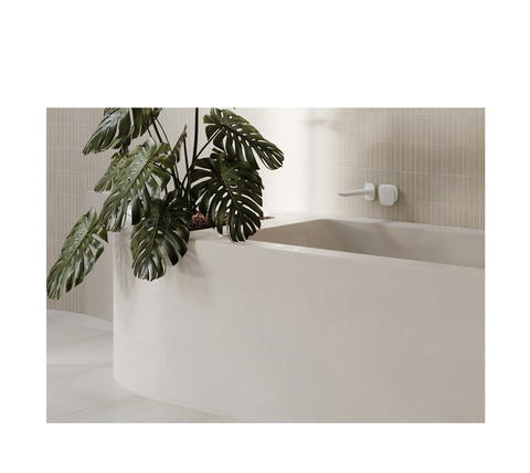 Phoenix Nuage Wall Basin / Bath mixer Set 200mm Matte White 129-7810-80