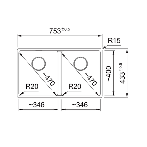 Franke Sink Maris Double Bowl 760mm Flushmount Stone Grey MRG 220/35-35B SG
