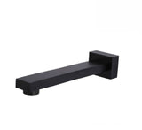 Meir Bath Wall Spout Square MS01 Matte Black (2530550546492)