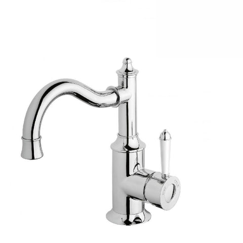 Phoenix Nostalgia Basin Mixer 160mm Gooseneck Chrome/ White (4129899151420)