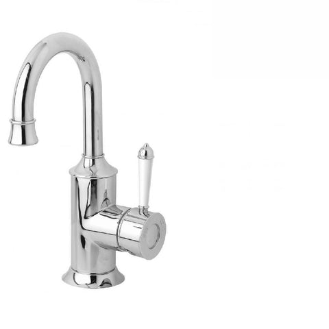 Phoenix Nostalgia Basin Mixer 120mm Gooseneck Chrome/ White (4129899806780)