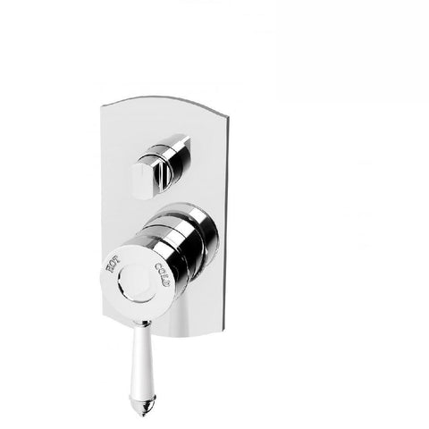 Phoenix Nostalgia Shower/ Bath Diverter Mixer Chrome/ White (4129900134460)