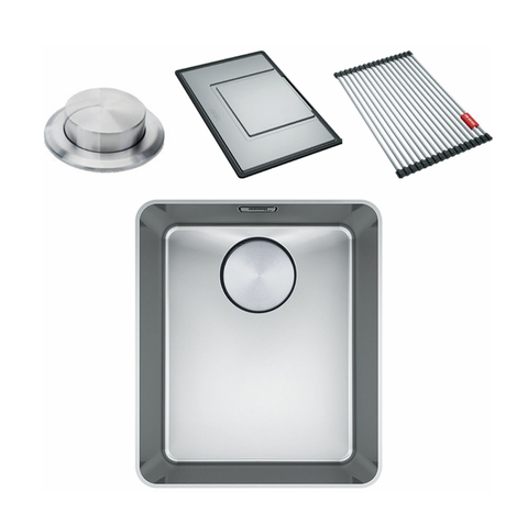 Franke Mythos Single Bowl 340mm Top/ Flush Mount Stainless Steel with Accessories MYX210-34FPC