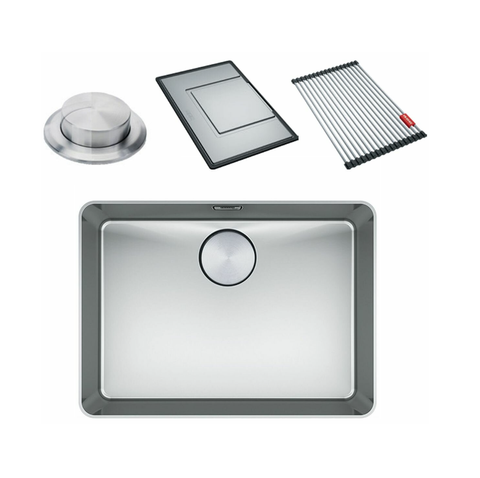 Franke Mythos Single Bowl 550mm Top/ Flush Mount Stainless Steel with Accessories MYX210-55FPC