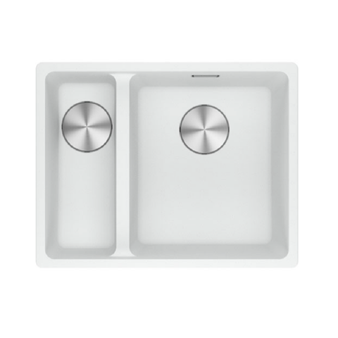 Franke Sink Maris 560mm 1 and 1/2 Bowl Left Hand Flushmount Polar White MRG 260/34-15B SBL PW