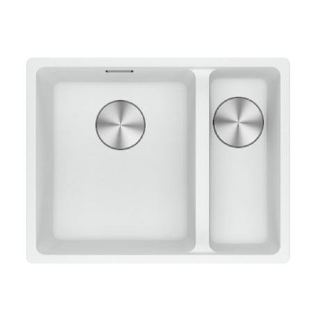 Franke Sink Maris 560mm 1 and 1/2 Bowl Right Hand Flushmount Inc.DT651 Polar White MRG 260/34-15FPC SBR PW
