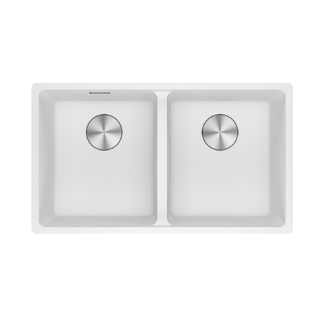 Franke Sink Maris Double Bowl 760mm Topmount (Inc.DT651) Polar White MRG 620/35-35FPC PW