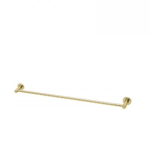 Phoenix Radii Single Towel Rail 800mm Round Plate Brushed Gold (4129900560444)