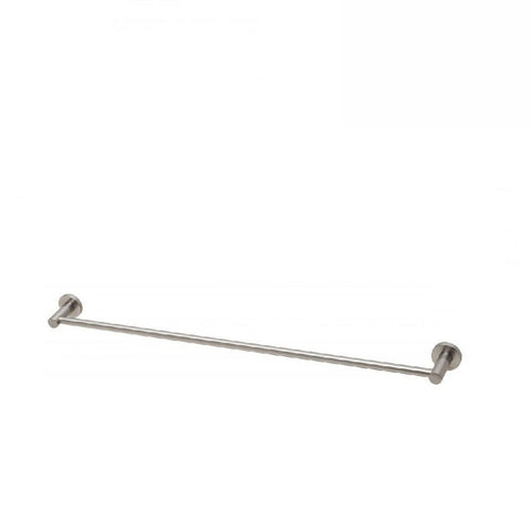 Phoenix Radii Single Towel Rail 800mm Round Plate Brushed Nickel (4129900494908)
