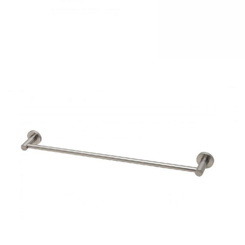 Phoenix Radii Single Towel Rail 600mm Round Plate Brushed Nickel (4129900593212)