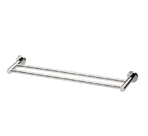 Phoenix Radii Double Towel Rail 600mm Round Plate Chrome (2530534555708)