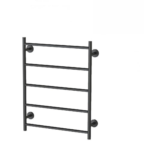 Phoenix Radii Towel Ladder 550 x 740mm Round Plate Matte Black (4129901150268)