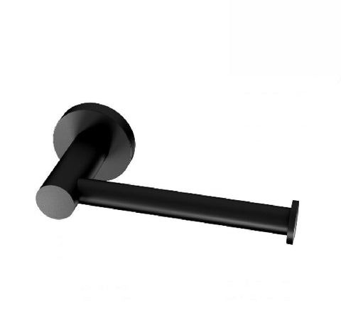 Phoenix Radii Toilet Roll Holder Round Plate Matte Black (2530534981692)