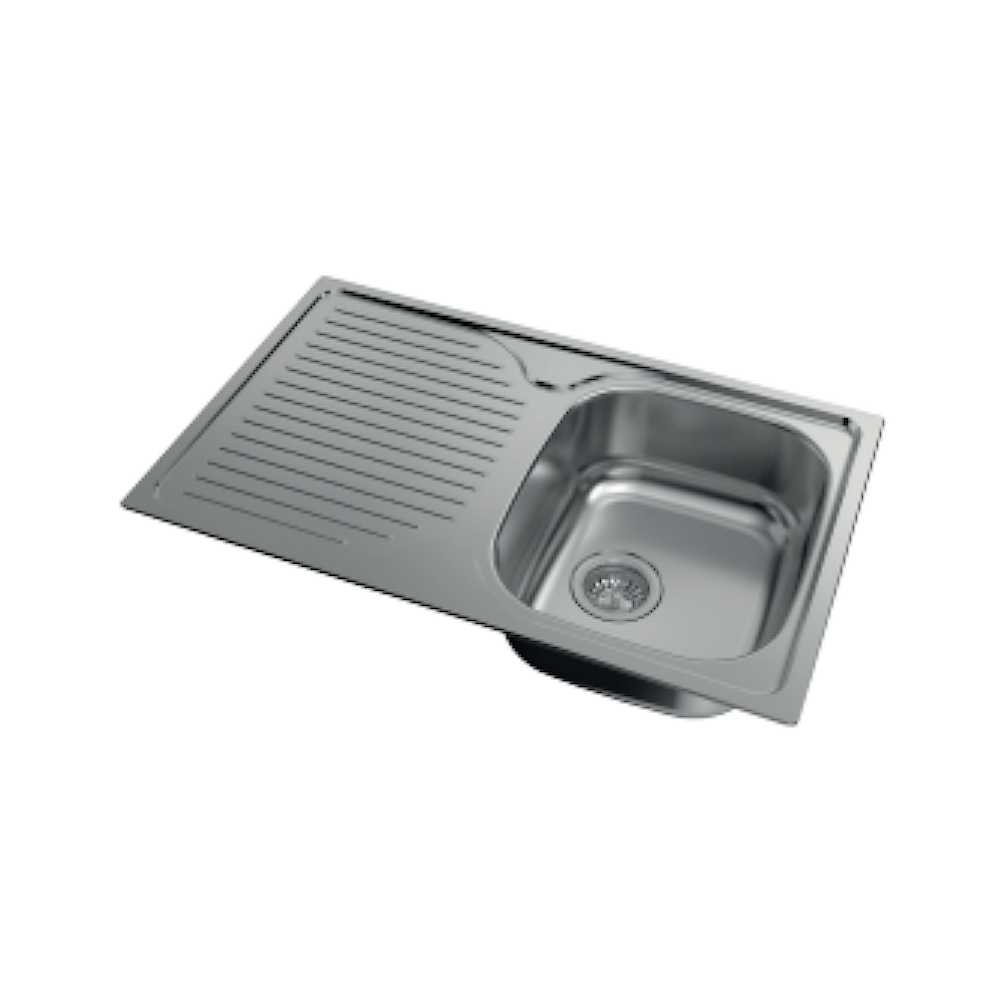 Everhard Sink 800 Right Hand Single Bowl & Drainer Stainless Steel 73190