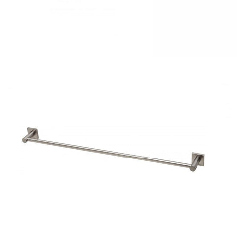 Phoenix Radii Single Towel Rail 800mm Square Plate Brushed Nickel (4129902460988)