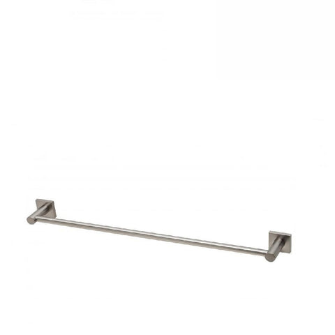 Phoenix Radii Single Towel Rail 600mm Square Plate Brushed Nickel (4129902526524)