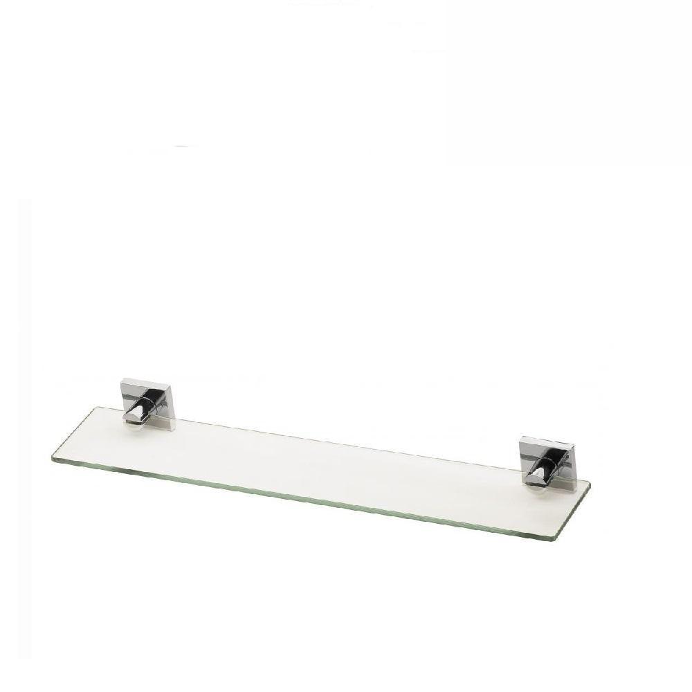 Phoenix Radii Glass Shelf Square Plate Chrome (4129904099388)