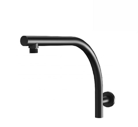 Phoenix Rush High Rise Shower Arm Only Round Matte Black (2530530820156)