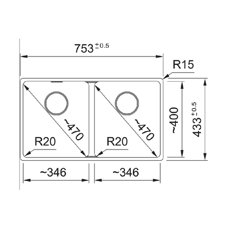 Franke Sink Maris Double Bowl 760mm Flushmount (Inc.DT651) Polar White MRG220/35-35FPC PW