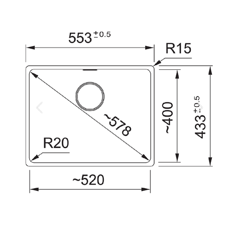 Franke Sink Maris Single Bowl 520mm Flushmount Inc.DT651 Stone Grey MRG210-52FPC - SG